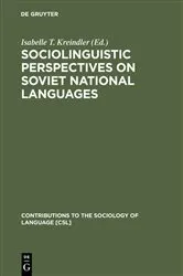 Book cover of Sociolinguistic Perspectives on Soviet National Languages by Isabelle T. Kreindler