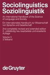 Book cover of Sociolinguistics / Soziolinguistik. Volume 3 (2nd ed.) by Ulrich Ammon