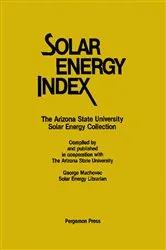 Book cover of Solar Energy Index by George Machovec