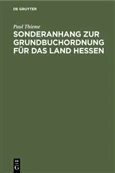 Book cover of Sonderanhang zur Grundbuchordnung für das Land Hessen by Unknown