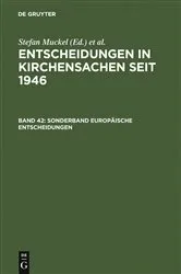 Book cover of Sonderband Europäische Entscheidungen by Carl J. Hering