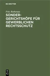 Book cover of Sondergerichtshöfe für gewerblichen Rechtsschutz by Unknown