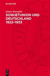 Book cover of Sowjetunion und Deutschland 1922–1933 by Günter Rosenfeld