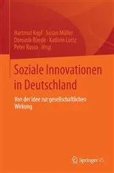 Book cover of Soziale Innovationen in Deutschland by Hartmut Kopf