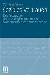 Book cover of Soziales Vertrauen by Cornelia Frings