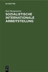 Book cover of Sozialistische internationale Arbeitsteilung by Karl Morgenstern