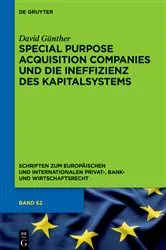Book cover of Special Purpose Acquisition Companies und die Ineffizienz des Kapitalsystems by David Günther