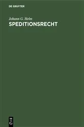 Book cover of Speditionsrecht by Unknown