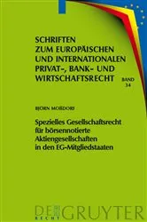Book cover of Spezielles Gesellschaftsrecht für börsennotierte Aktiengesellschaften in den EG-Mitgliedstaaten by Björn Moßdorf
