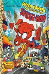 Book cover of Spider-Ham Little Golden Book (Marvel Spider-man) by John Sazaklis