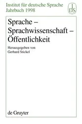Book cover of Sprache - Sprachwissenschaft - Öffentlichkeit by Gerhard Stickel