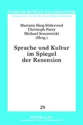 Book cover of Sprache und Kultur im Spiegel der Rezension by Irma Hyvärinen
