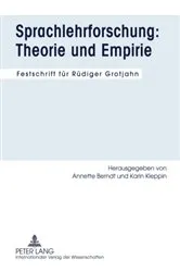 Book cover of Sprachlehrforschung: Theorie und Empirie by Unknown