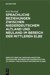 Book cover of Sprachliche Beziehungen zwischen Niederdeutschem Altland und Neuland im Bereich der Mittleren Elbe by Unknown