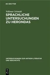 Book cover of Sprachliche Untersuchungen zu Herondas by Volkmar Schmidt