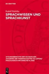 Book cover of Sprachwissen und Sprachkunst by Rudolf Růžička