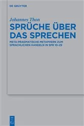 Book cover of Sprüche über das Sprechen by Johannes Thon