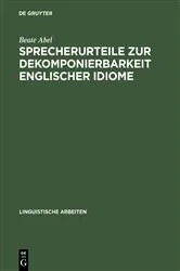 Book cover of Sprecherurteile zur Dekomponierbarkeit englischer Idiome by Unknown