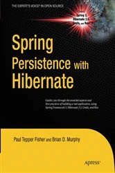 Book cover of Spring Persistence with Hibernate by Paul Fisher