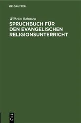 Book cover of Spruchbuch für den evangelischen Religionsunterricht by Wilhelm Bahnsen