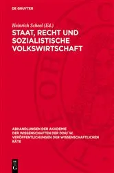 Book cover of Staat, Recht und sozialistische Volkswirtschaft by Heinrich Scheel