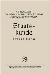 Book cover of Staats-Kunde by Richard Schmidt