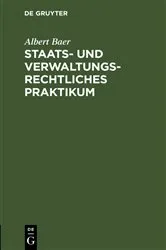 Book cover of Staats- und verwaltungsrechtliches Praktikum by Unknown