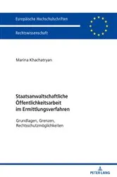 Book cover of Staatsanwaltschaftliche Oeffentlichkeitsarbeit im Ermittlungsverfahren by Marina Khachatryan
