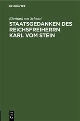 Book cover of Staatsgedanken des Reichsfreiherrn Karl vom Stein by Eberhard von Scheurl