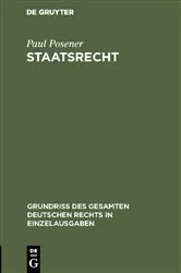 Book cover of Staatsrecht (2nd ed.) by Paul Posener