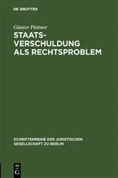 Book cover of Staatsverschuldung als Rechtsproblem by Günter Püttner