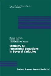 Book cover of Stability of Functional Equations in Several Variables by D.H. Hyers