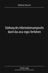 Book cover of Staerkung des Informationsanspruchs durch das arca-nigra-Verfahren by Unknown