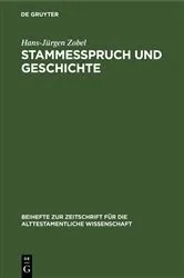 Book cover of Stammesspruch und Geschichte by Hans-Jürgen Zobel