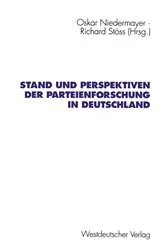 Book cover of Stand und Perspektiven der Parteienforschung in Deutschland by Oskar Niedermayer