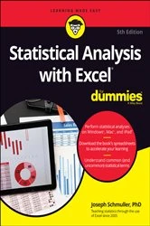 Book cover of Statistical Analysis with Excel For Dummies (5th ed.) by Joseph Schmuller