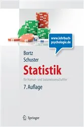 Book cover of Statistik für Human- und Sozialwissenschaftler (7th ed.) by Jürgen Bortz