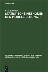 Book cover of Statistische Methoden der Modellbildung, III by K. M. S. Humak