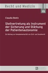 Book cover of Stellvertretung als Instrument der Sicherung und Staerkung der Patientenautonomie by Unknown