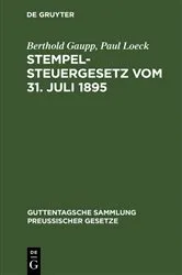 Book cover of Stempelsteuergesetz vom 31. Juli 1895 (4th ed.) by Unknown