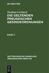 Book cover of Stephan Gerhard: Die geltenden preussischen Gesindeordnungen. Band 2 by Unknown