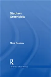 Book cover of Stephen Greenblatt by Mark Robson