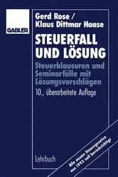 Book cover of Steuerfall und Lösung (10th ed.) by Gerd Rose