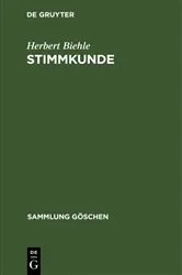 Book cover of Stimmkunde by Herbert Biehle