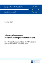 Book cover of Stimmvereinbarungen zwischen Glaeubigern in der Insolvenz by Gunnar Groh