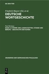 Book cover of Stämme und Landschaften. Stände und Berufe – Geschichte der Namen by Paul Hermann