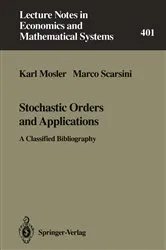 Book cover of Stochastic Orders and Applications by R. Dyckerhoff