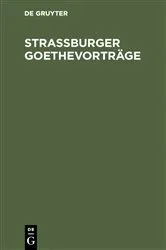 Book cover of Straßburger Goethevorträge by Unknown