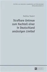 Book cover of Strafbare Untreue zum Nachteil einer in Deutschland ansaessigen «Limited» by Robert Esser