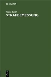 Book cover of Strafbemessung by Franz Liszt